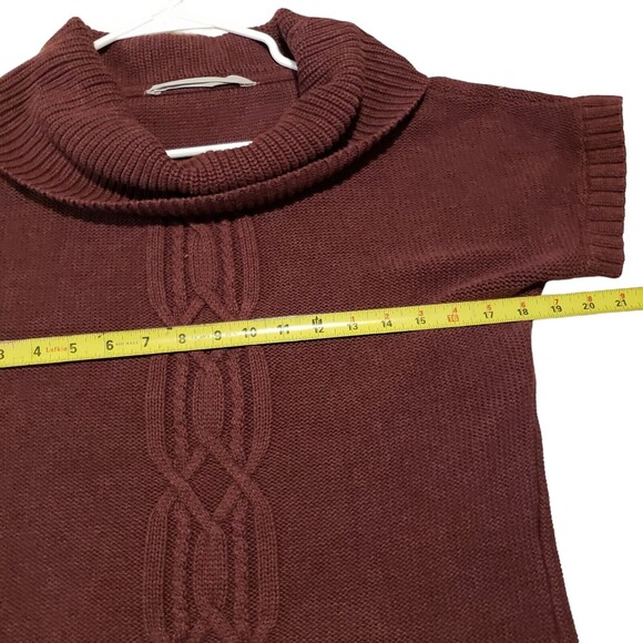 Athleta MEDIUM Knit Sweater Dress Cowel Neck Short Sleeves Cashmere Blend - Picture 9 of 9